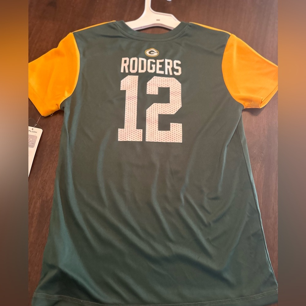 Girl's NFL Team Apparel Packers Aaron Rodgers green/gold‎ Jersey Sz L (12/14) - Picture 8 of 8